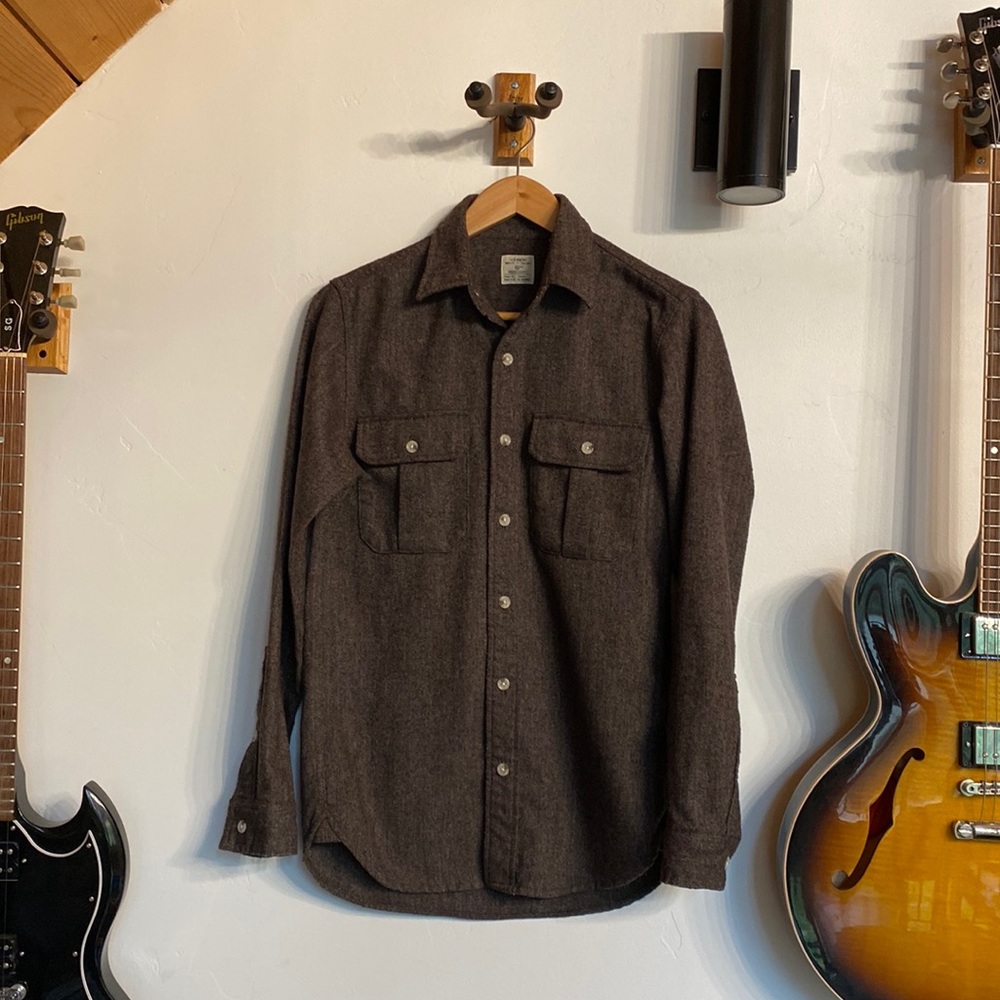 J.Crew Wool Blend Button Down Shirt